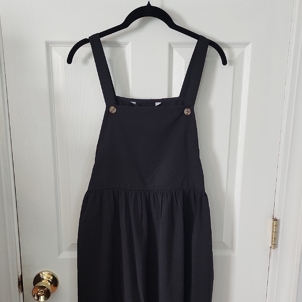 Disturbia Pinafore Jumper Dress with Button Straps